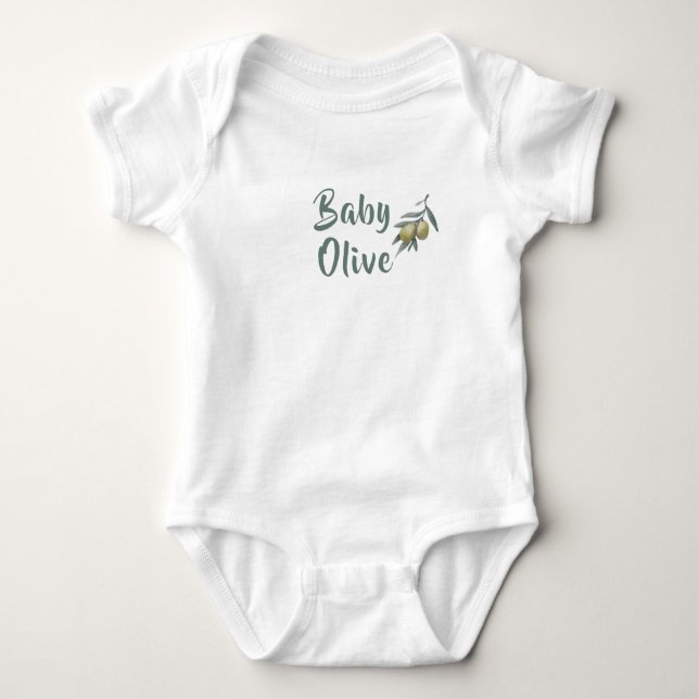 Cute Baby Olive  Baby Bodysuit (Front)