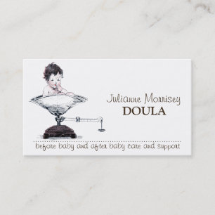 Cute Baby On Scale Midwife Or Doula Business Card
