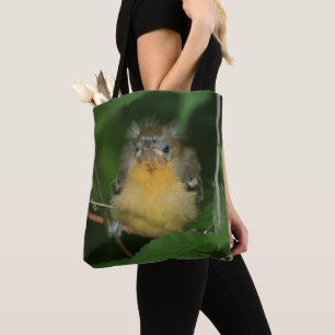 Cute Baby Oriole Fledgling Bird Tote Bag