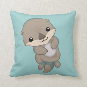 Cute Baby Otter Pup Cushion