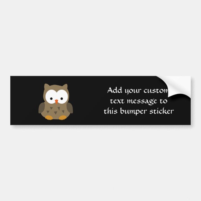 Cute Baby Owl Bumper Sticker (Front)