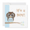 Cute Baby Owl It's a Boy Baby Shower Invitation