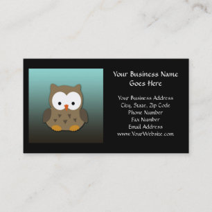 Cute Baby Owl Personalised Business Card