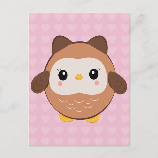 Cute Baby Owl Postcard (Front)