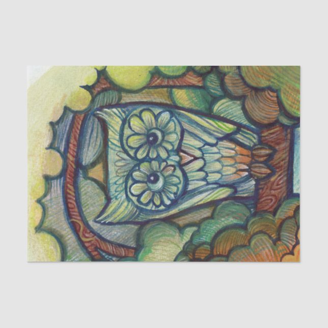 Cute Baby Owl                                      Tissue Paper (Front)