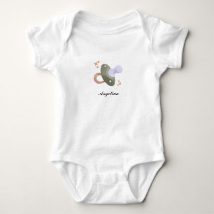 Cute Baby Pacifier Bodysuit