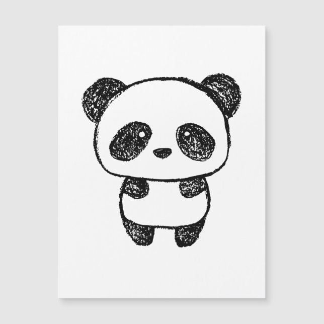 Cute Baby Panda Drawn in Charcoal - Amanda Roos (Front)