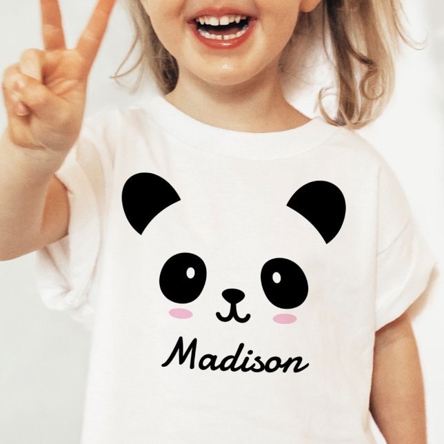 Cute Baby Panda Face Personalised T-Shirt (Creator Uploaded)