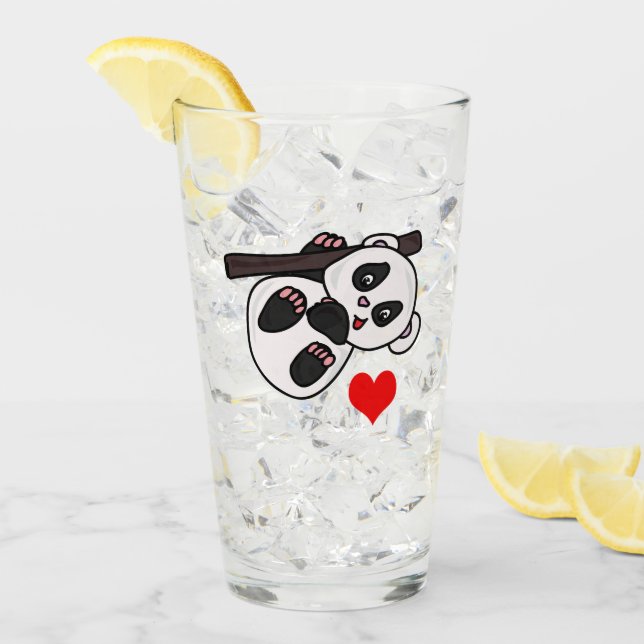 Cute Baby Panda Glass (Front Ice)