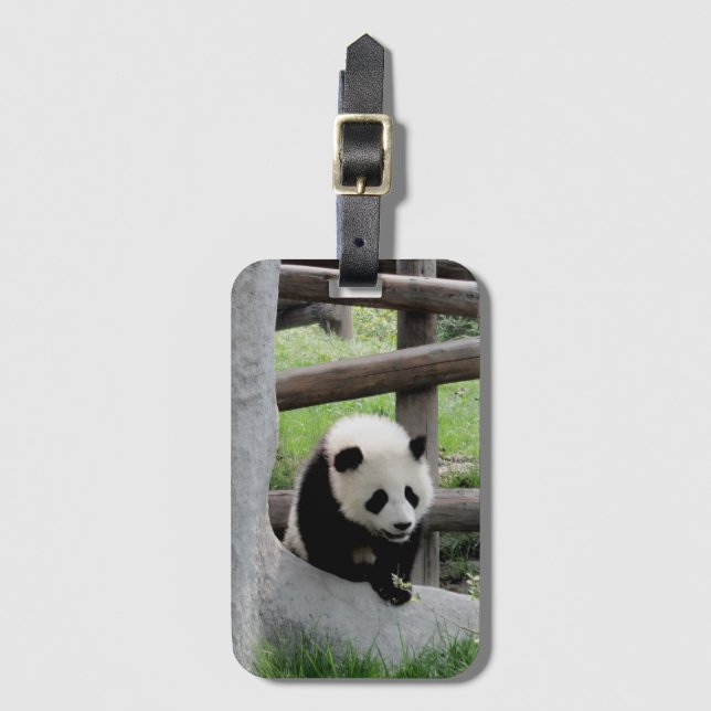 Cute Baby Panda Luggage Tag (Front Vertical)