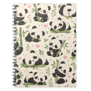Cute Baby Panda Pattern Notebook