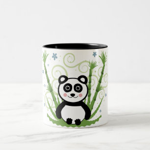 Cute Baby Panda Two-Tone Coffee Mug