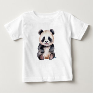 Cute baby panda watercolor baby T-Shirt