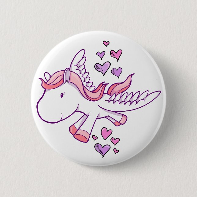 Cute Baby Pegasus  Button (Front)