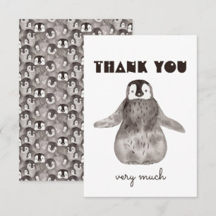 Cute Baby Penguin Thank You Card