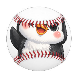 Cute Baby Penguin Waving Cartoon Character Kids Ka Baseball