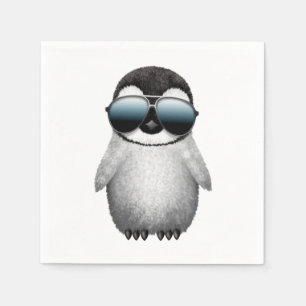 Cute Baby Penguin Wearing Sunglasses Napkin