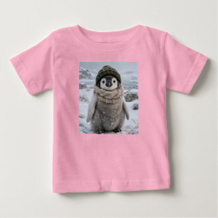 cute baby penguin, winter scarf T-Shirt