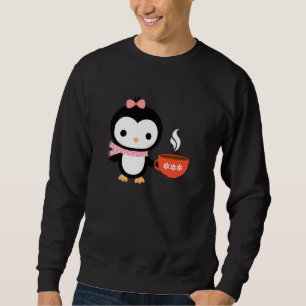 Cute Baby Penguin With Scarf Sweatshirt