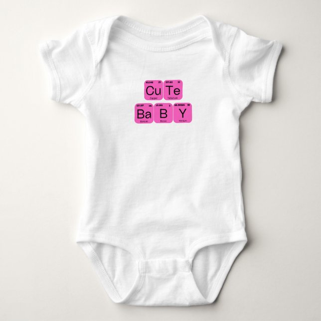 Cute Baby Periodic Table Element Bodysuit (Front)