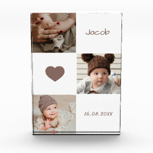 Cute Baby Photo Collage Heart Photo Block