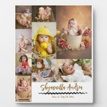 cute baby photo plaque - 9 photo& textpersonalized