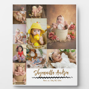 cute baby photo plaque - 9 photo& textpersonalized