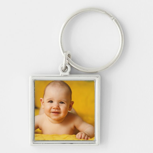 Cute Baby Photo Premium Key Ring (Front)