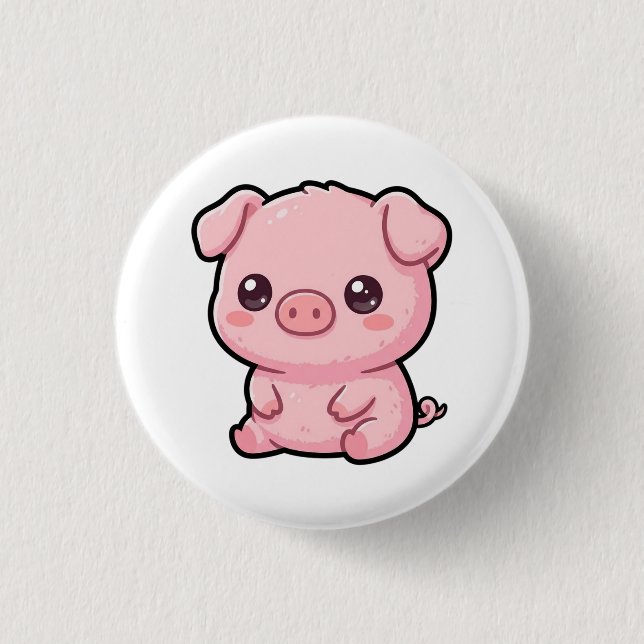 Cute Baby Pig Button (Front)