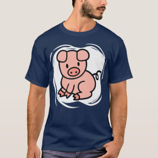 Cute Baby Pig I Cartoon Pig I Cute Pig I Kids Pig  T-Shirt
