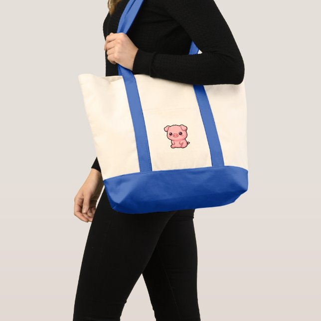 Cute Baby Pig Tote Bag (Front (Product))