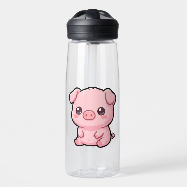 Cute Baby Pig Water Bottle (Front)