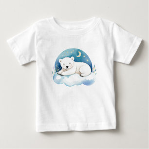 Cute Baby Polar Bear on the Moon – T-Shirt
