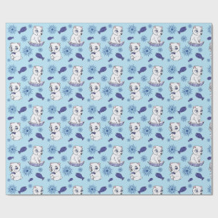 Cute Baby Polar Bears Pattern Wrapping Paper