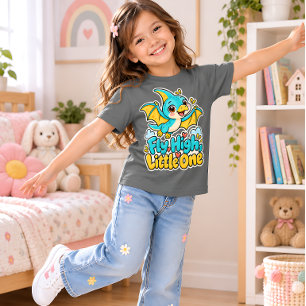 Cute Baby Pterodactyl Fly High Little One Kids T-Shirt