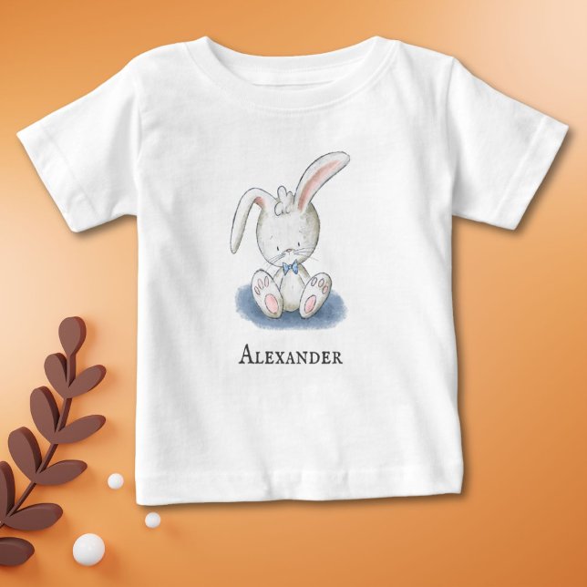 Cute Baby Rabbit Personalised Baby T-Shirt (Creator Uploaded)