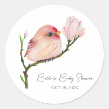 Cute Baby Redpoll Bird Baby Shower