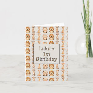 Cute Baby Safari Animals Invitation