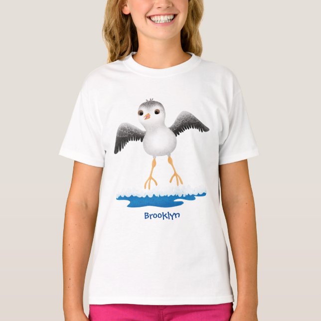 Cute baby sandpiper cartoon illustration  T-Shirt (Front)
