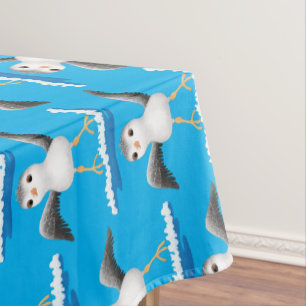 Cute baby sandpiper cartoon illustration tablecloth