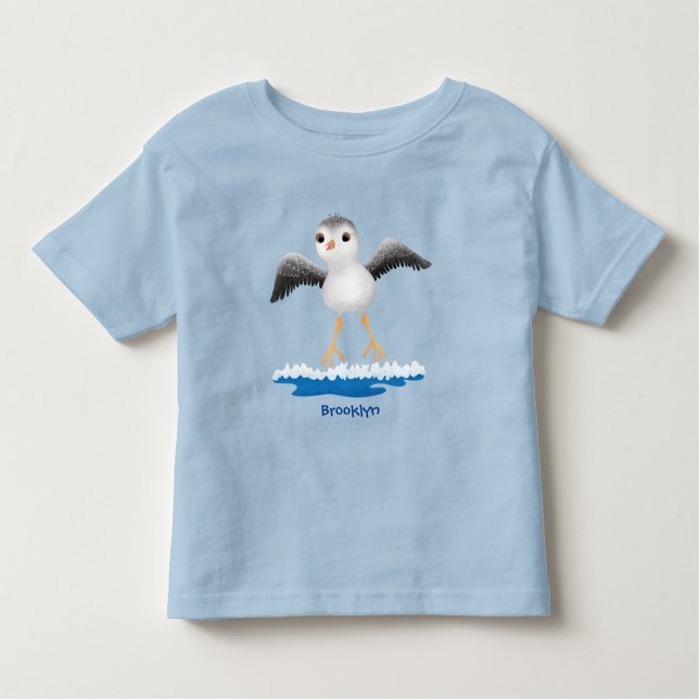 Cute baby sandpiper cartoon illustration  toddler T-Shirt (Front)