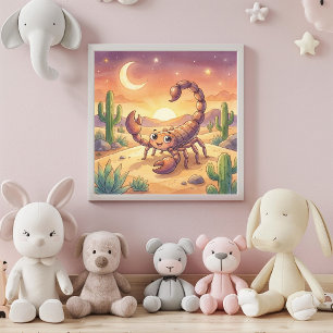 Cute Baby Scorpio Zodiac Wall Art Poster