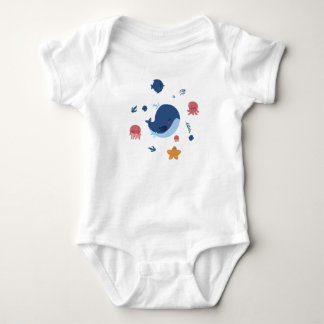 Cute Baby Sea Creatures | Whale Jellyfish Octopus Bodysuit