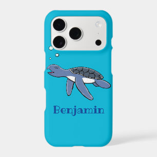 Cute baby sea turtle cartoon illustration