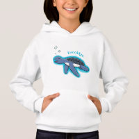 Cute baby sea turtle cartoon illustration