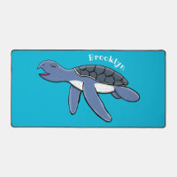 Cute baby sea turtle cartoon illustration