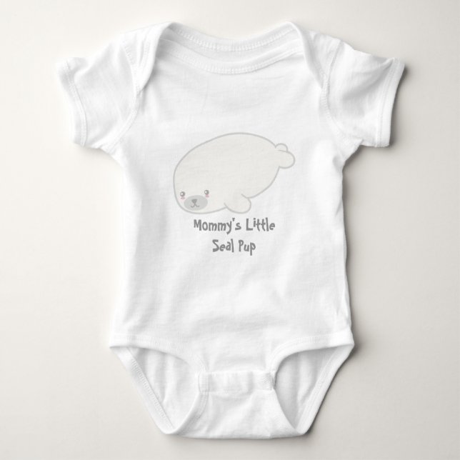 Cute Baby Seal Baby Bodysuit (Front)