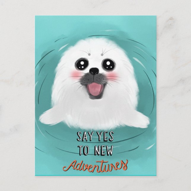 Cute Baby Seal Postcard (Front)