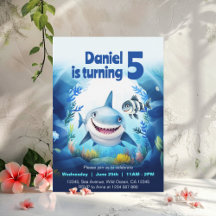 Cute Baby Shark Fish Under the Sea Birthday Boy