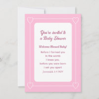 Cute Baby Shower Bible Verse Light Pink Simple
